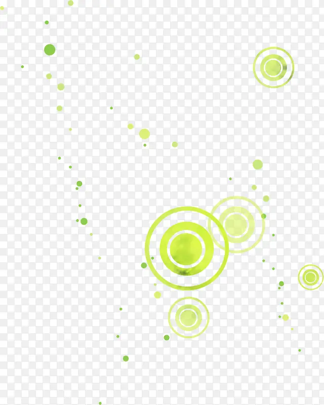 绿色清新设计圆形气泡