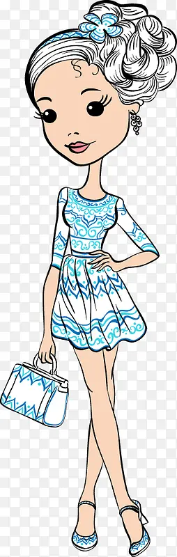 女性插画人物矢量素材
