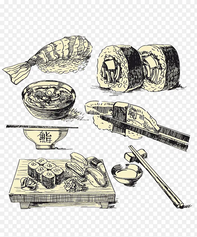 日本料理手绘图
