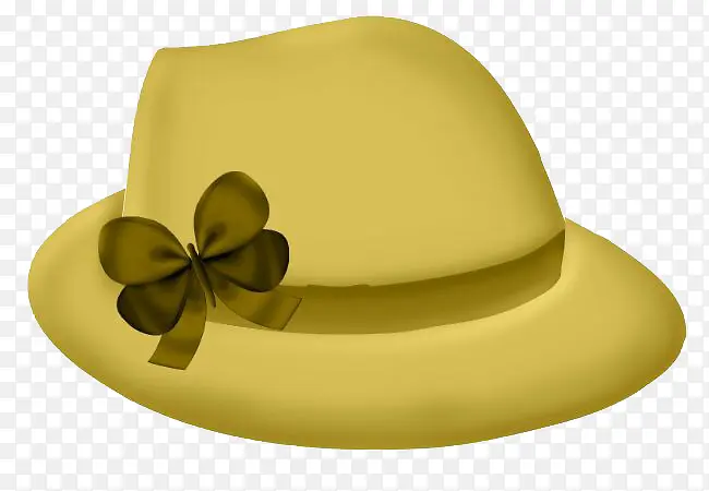 黄色女士帽子