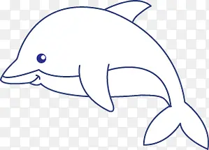 鲨鱼效果卡通手绘图
