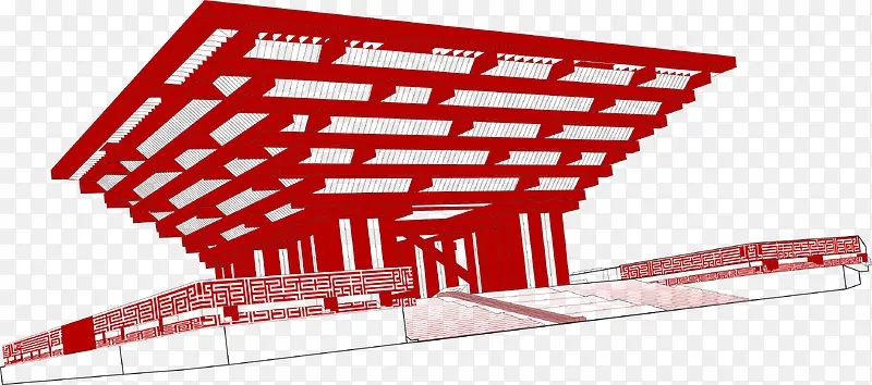 红色标志性建筑设计