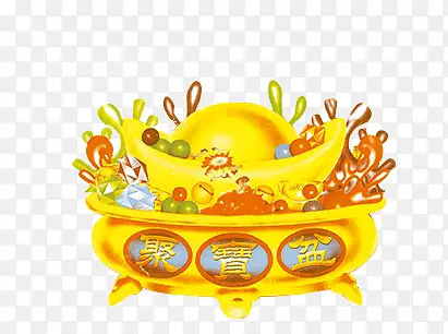 金色聚宝盆