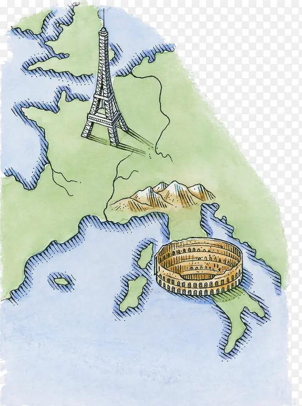 欧洲著名城市地图