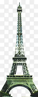 简洁巴黎铁塔白底素材