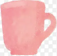 粉色杯子手绘图片