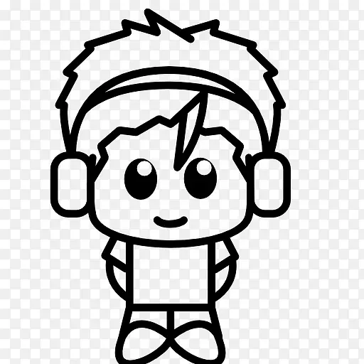 动漫男孩耳机图标