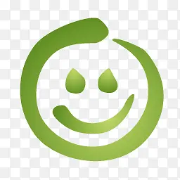绿色的微笑表情图标