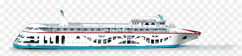 白色轮船海洋素材