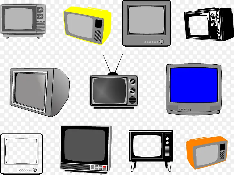 各式各样的电视机