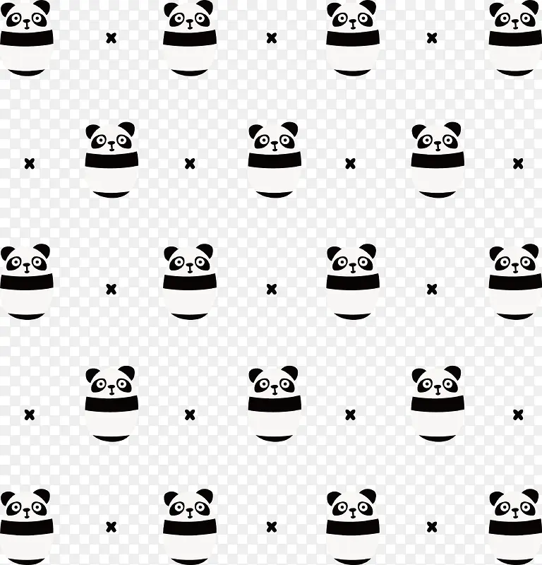 熊猫壁纸矢量图