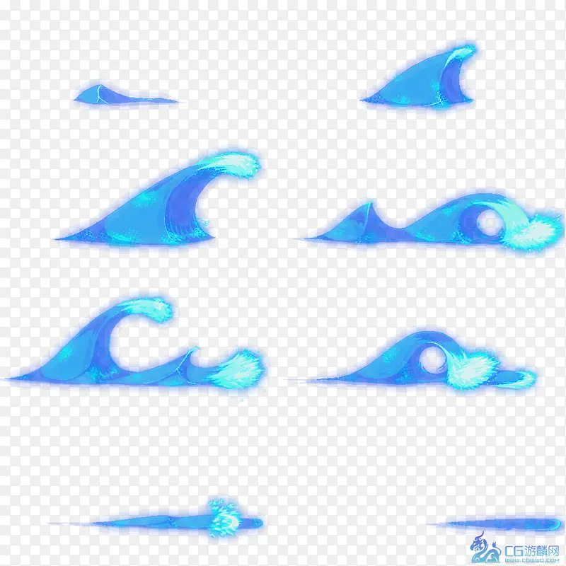 蓝色卡通浪花素材海报背景PNG图片素材下载_图片编号yrvkoxxa-免抠素材网