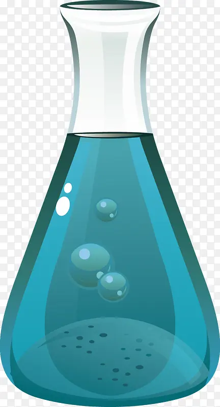 蓝色的实验瓶
