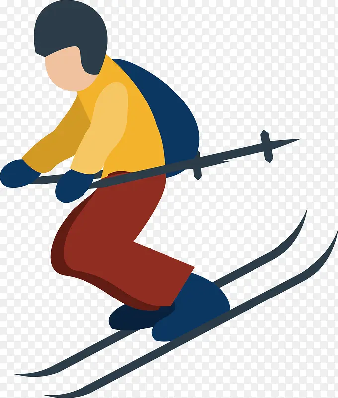 冬季运动滑雪的人