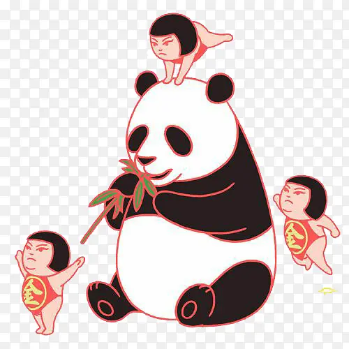 大熊猫与福娃