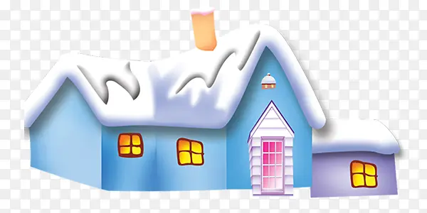 冬季雪景房子