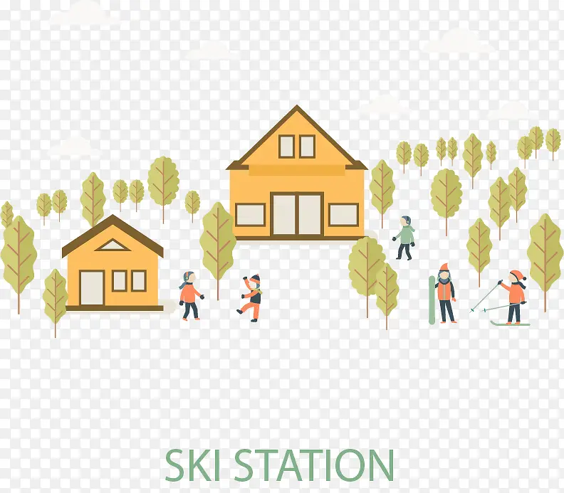 滑雪场情景