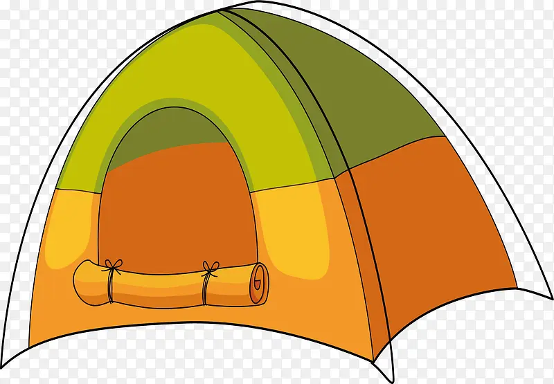黄绿色帐篷