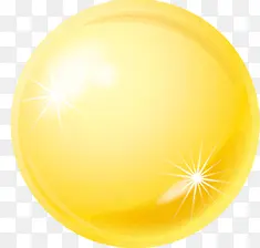 黄色可爱卡通圆形圆球