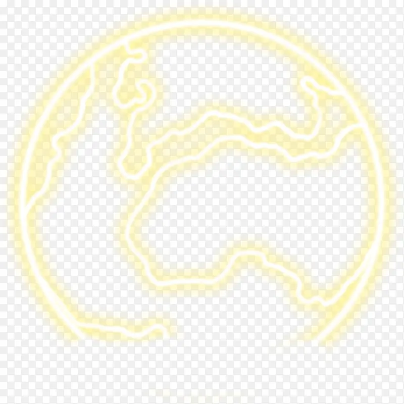 黄色圆形环保地球