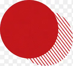 红色创意条纹圆球