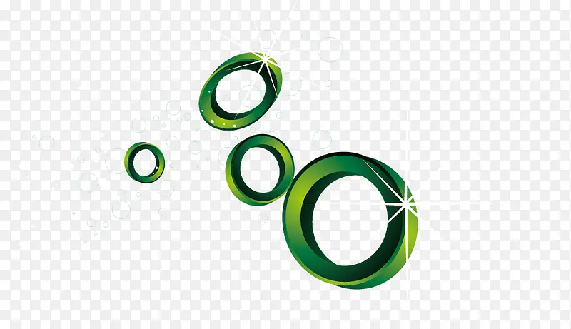 矢量绿色圆环