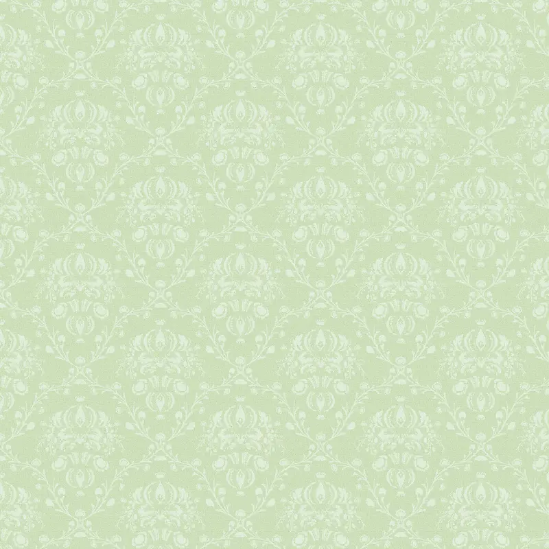 绿色背景下的白色花纹