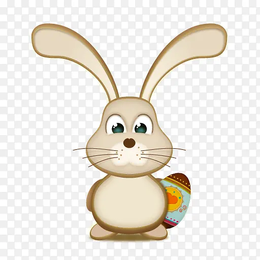 卡通兔子可爱兔子拿着橄榄球兔子