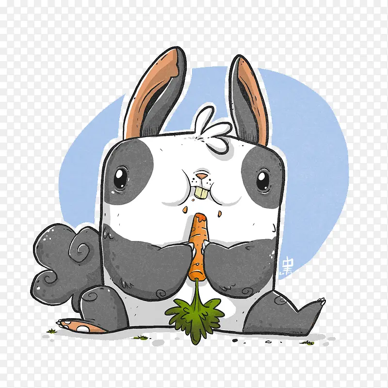 创意手绘兔子图.