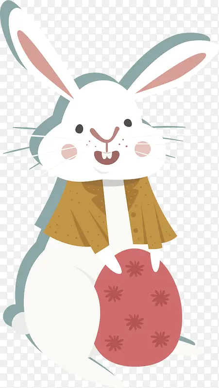 可爱白色复活节兔子