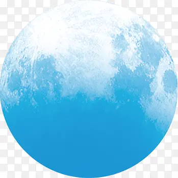 蓝色圆月图片素材