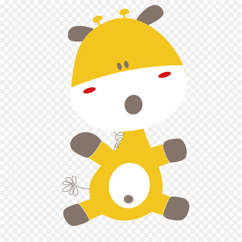 卡通可爱q版长颈鹿
