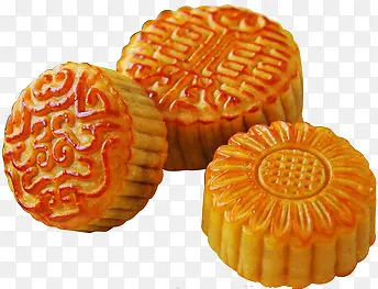 中秋节黄色纹理月饼