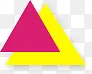 粉黄三角形素材