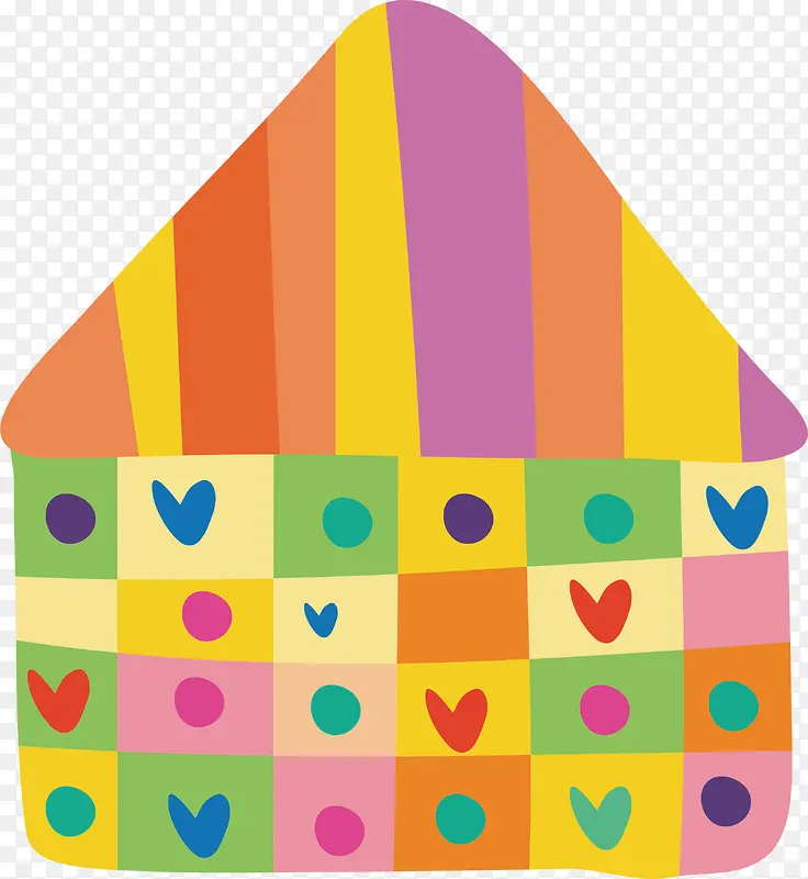 彩色房子矢量图