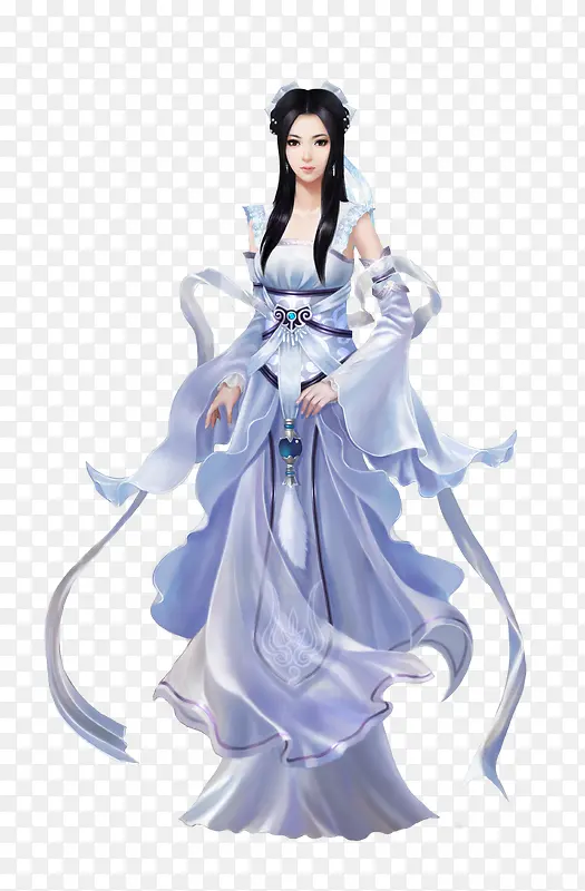 白色性感游戏美女服饰