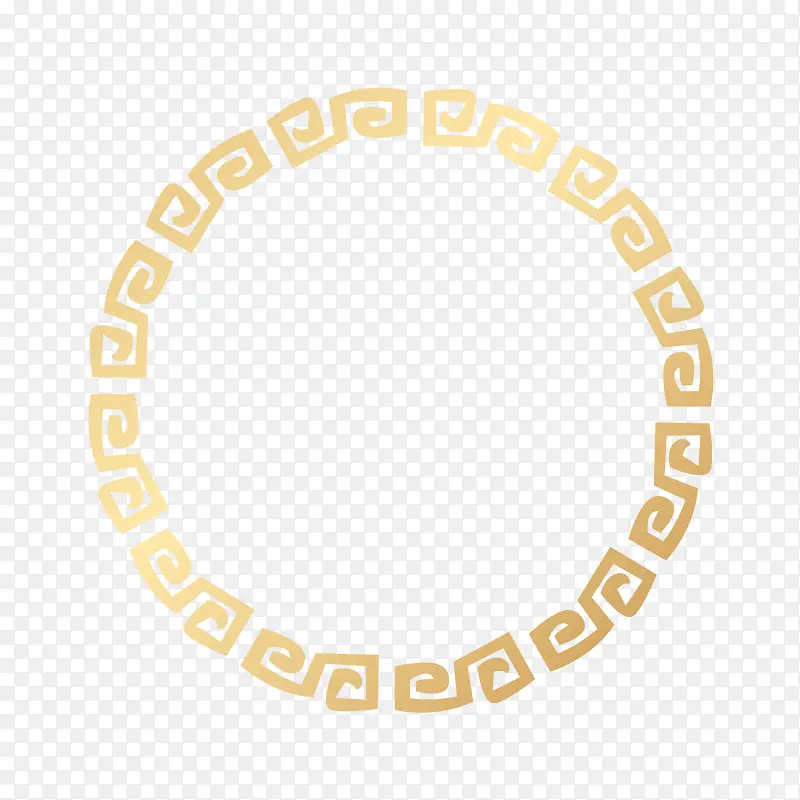 中国风金色圆环