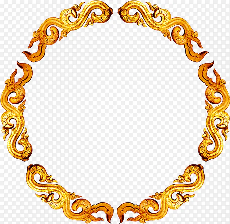 互动金色圆环装饰