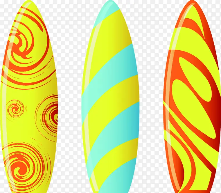 彩色花纹滑板设计