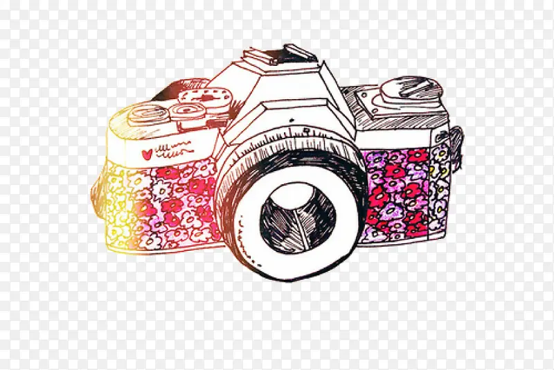 彩色花纹照相机