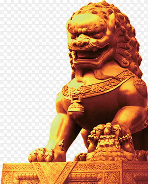 金色石狮欢度国庆PNG图片素材下载_图片编号yxopozoo-免抠素材网