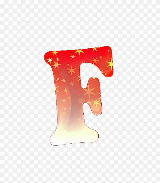 渐变红旗字母f