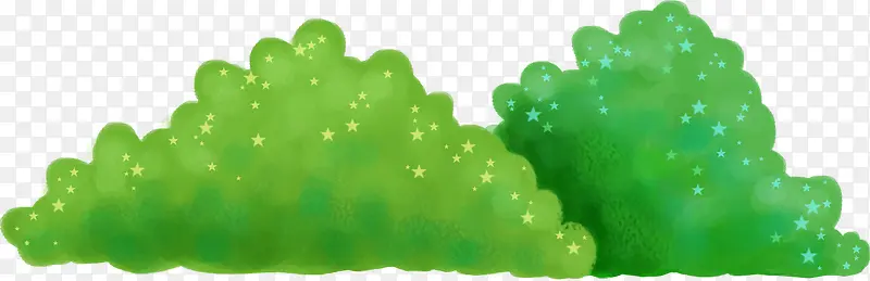 绿色星星装饰树木