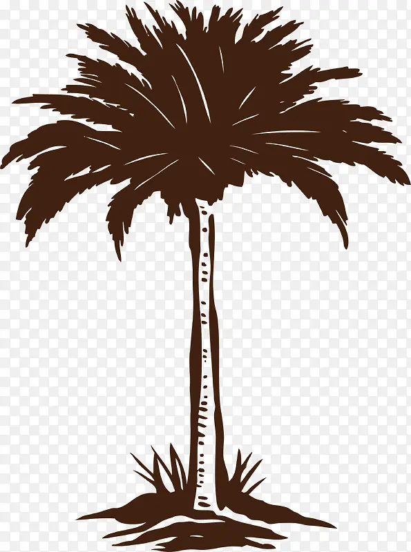 手绘椰子树