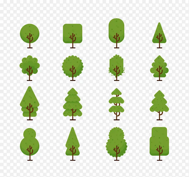 各式树木矢量素材