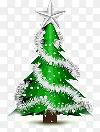 绿色卡通树木创意圣诞