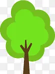 绿色树木卡通植物