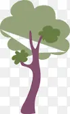 绿色卡通设计树木