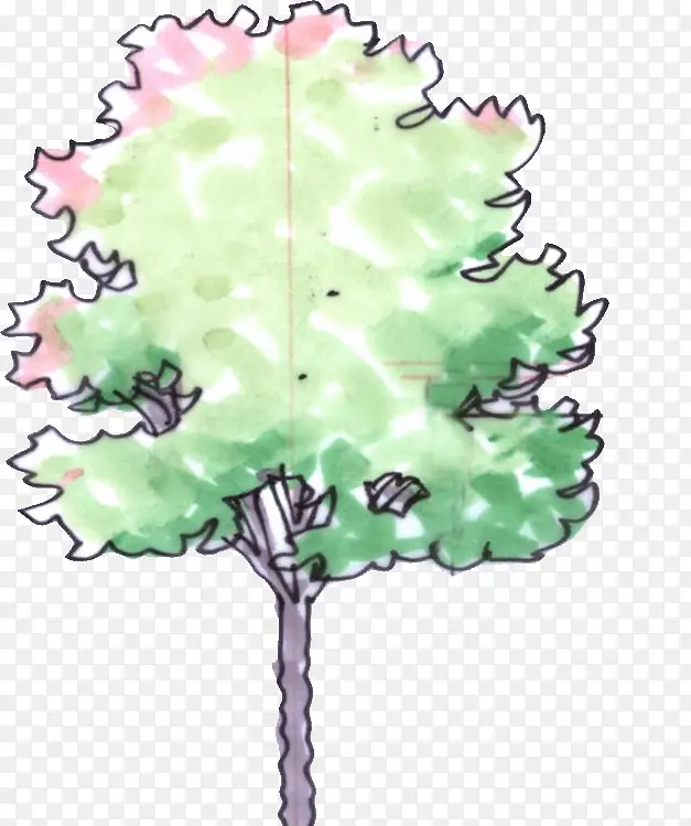 手绘绿色树木植物PNG图片素材下载_图片编号ypedkkzz-免抠素材网