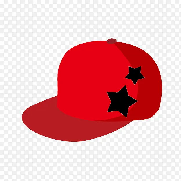 卡通红色棒球帽